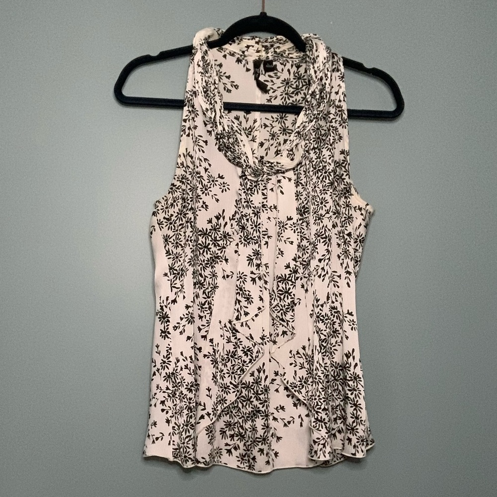 Black & White Floral Blouse